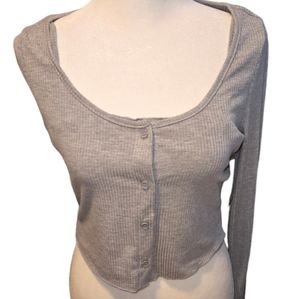 Cami attached long sleeve Crop Top 2 Size S